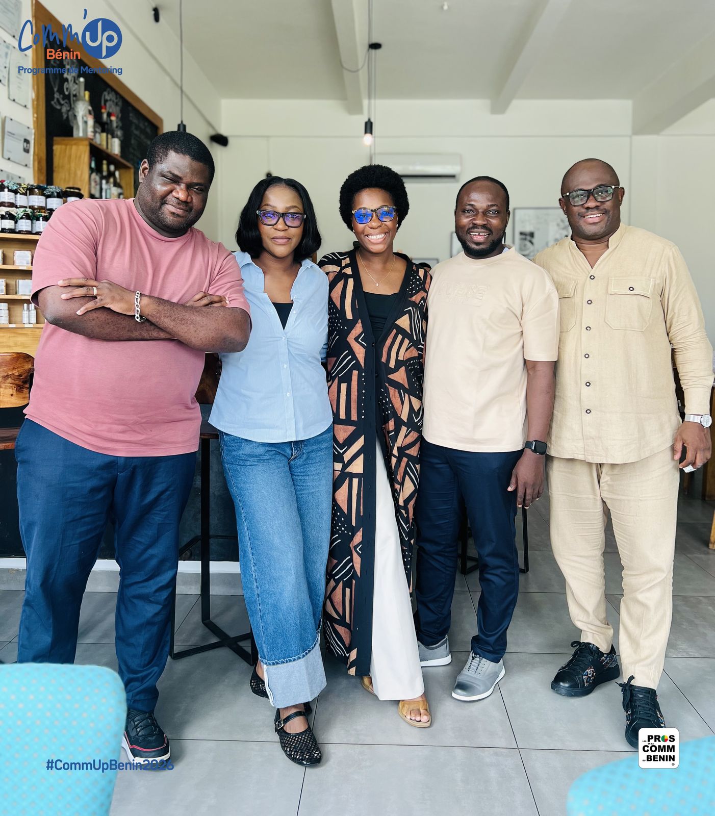 Groupe de mentors lors du brunch Comm’Up Bénin 2026
