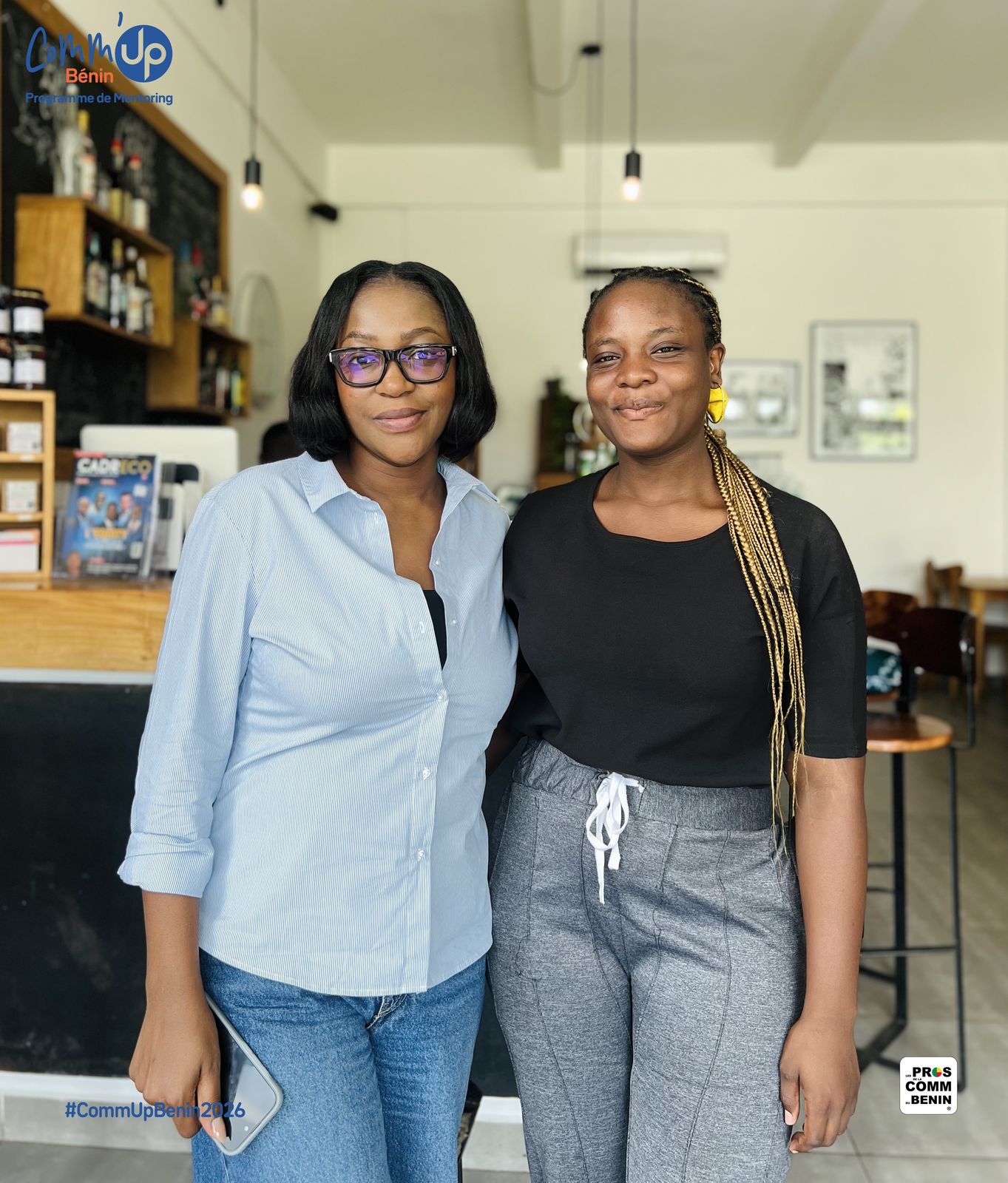 Une mentore et une mentorée lors du brunch Comm’Up Bénin 2026