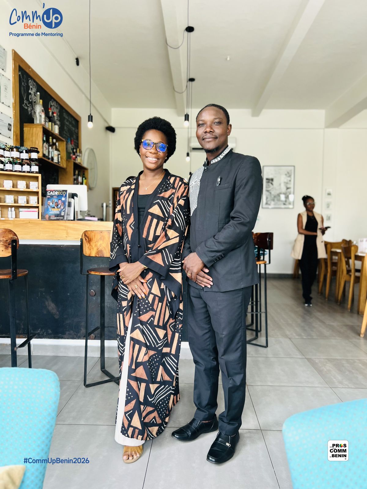 Une mentore et un mentoré lors du brunch Comm’Up Bénin 2026